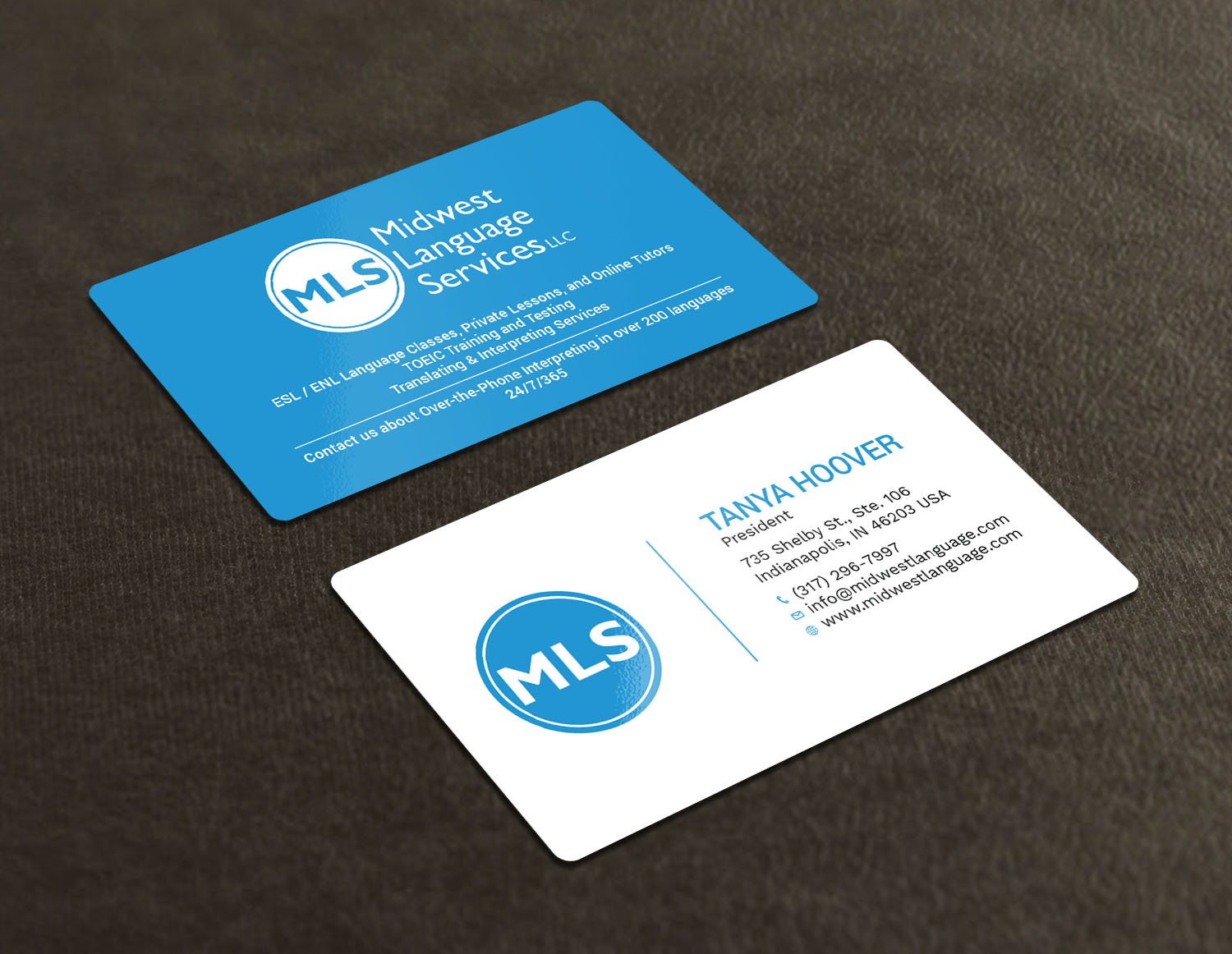 Design de Carte de Visite par Tripti Ranjan Gain pour Midwest Language Services, LLC | Design #17732998