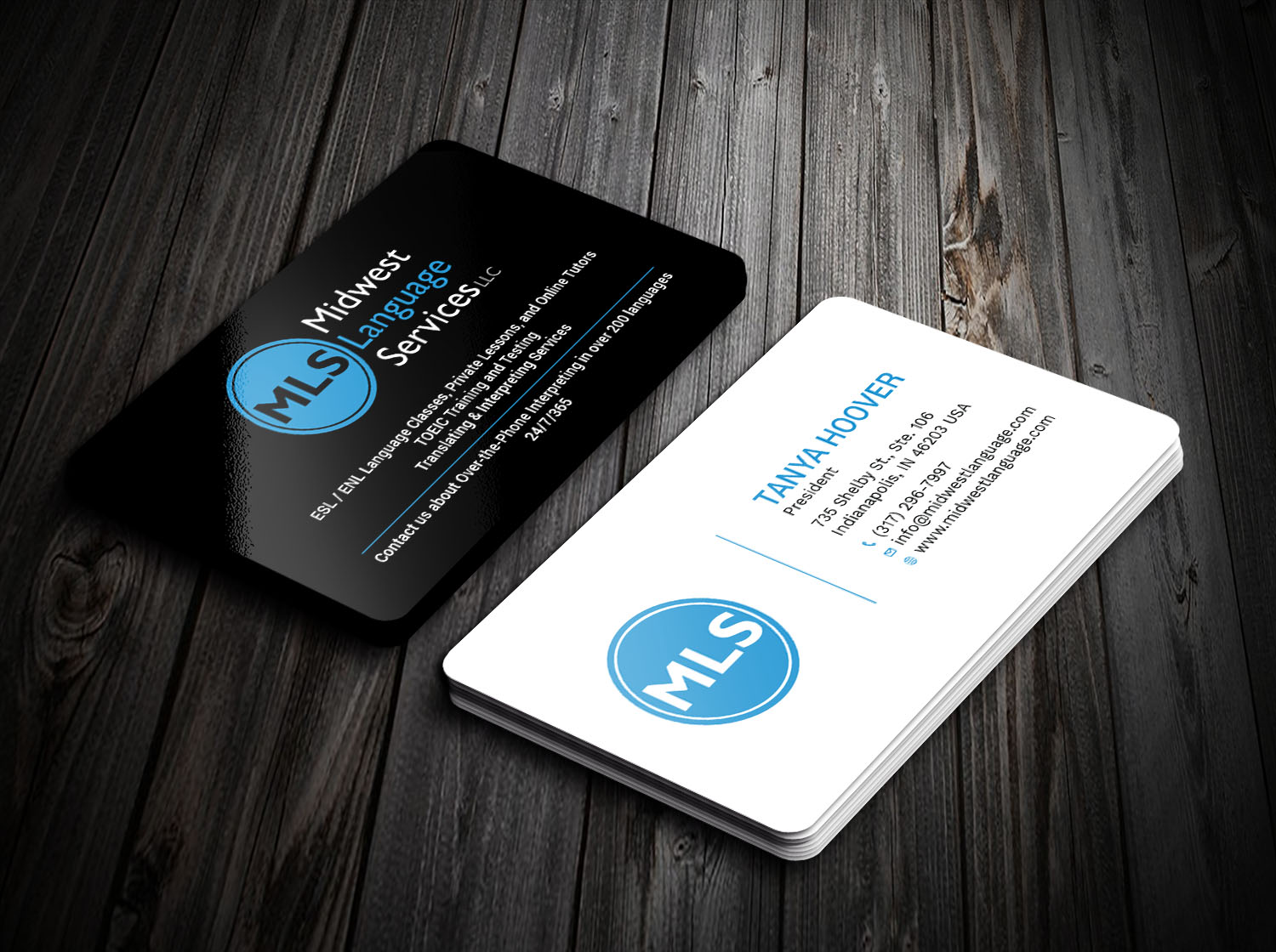 Business Card Design by Tripti Ranjan Gain for Midwest Language Services, LLC | Design #17732999