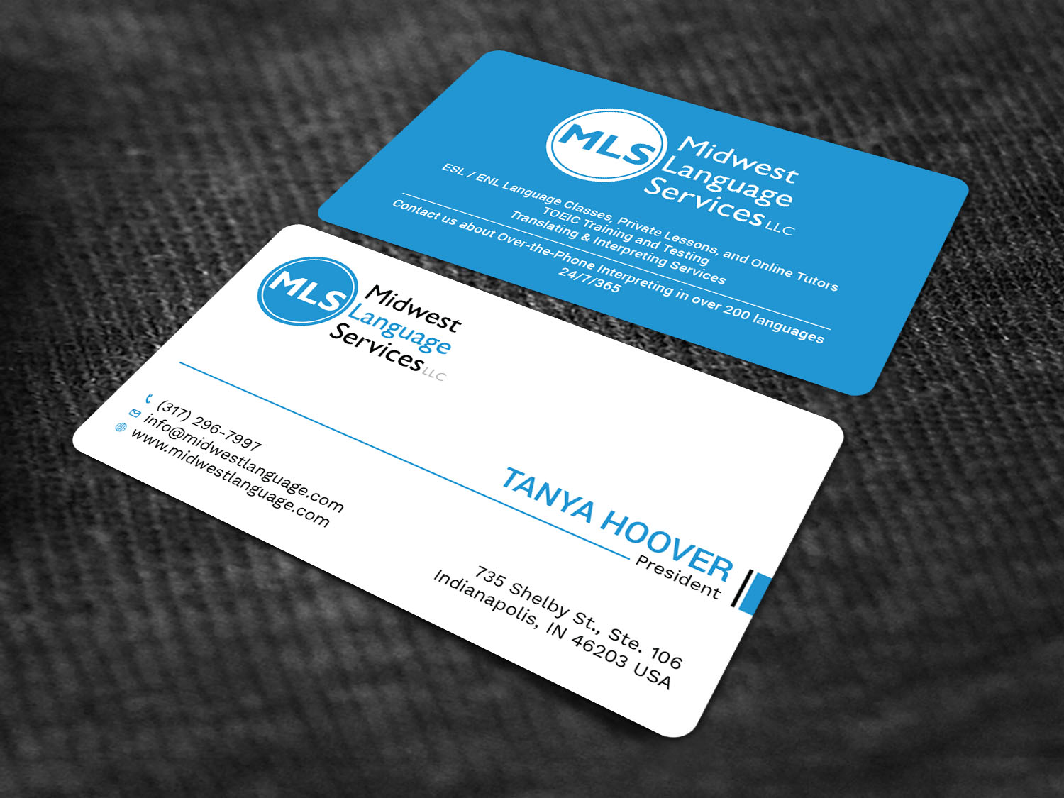 Business Card Design by Tripti Ranjan Gain for Midwest Language Services, LLC | Design #17735506