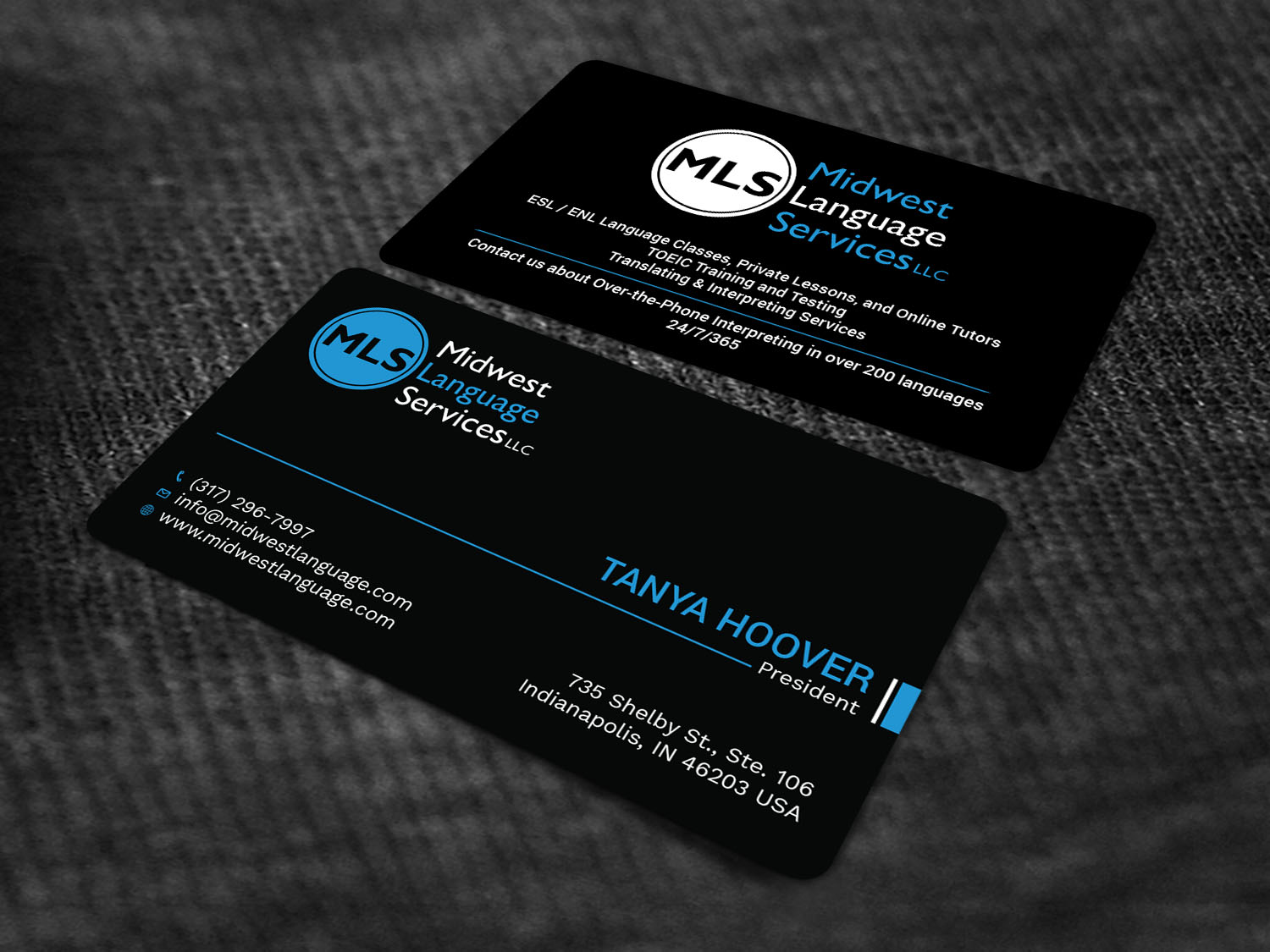 Business Card Design by Tripti Ranjan Gain for Midwest Language Services, LLC | Design #17735507