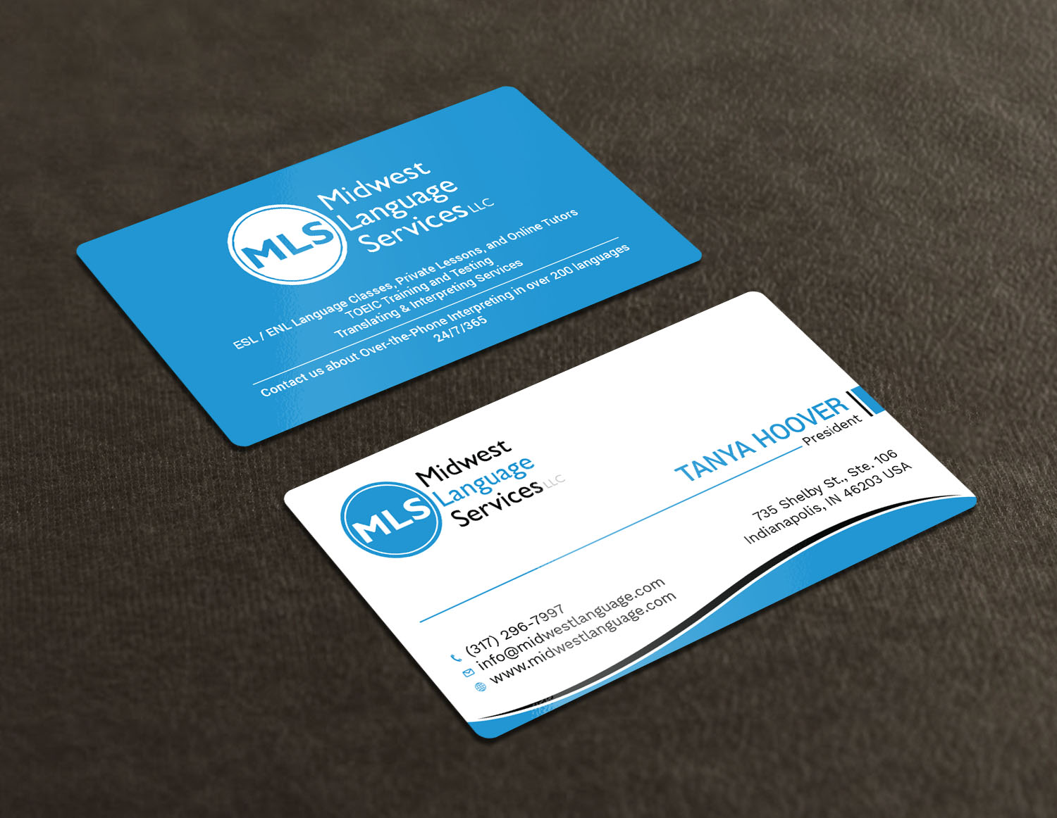 Visitenkarten-Design von Tripti Ranjan Gain für Midwest Language Services, LLC | Design #17735718