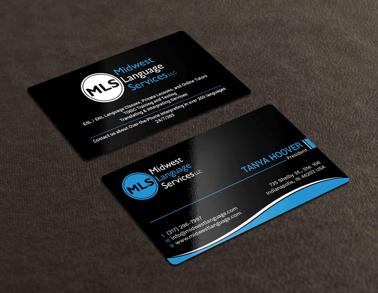 Visitenkarten-Design von Tripti Ranjan Gain für Midwest Language Services, LLC | Design #17735719