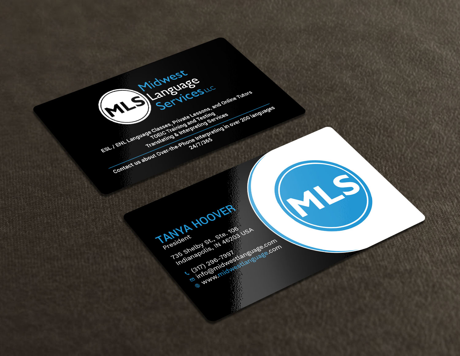 Business Card Design by Tripti Ranjan Gain for Midwest Language Services, LLC | Design #17735760
