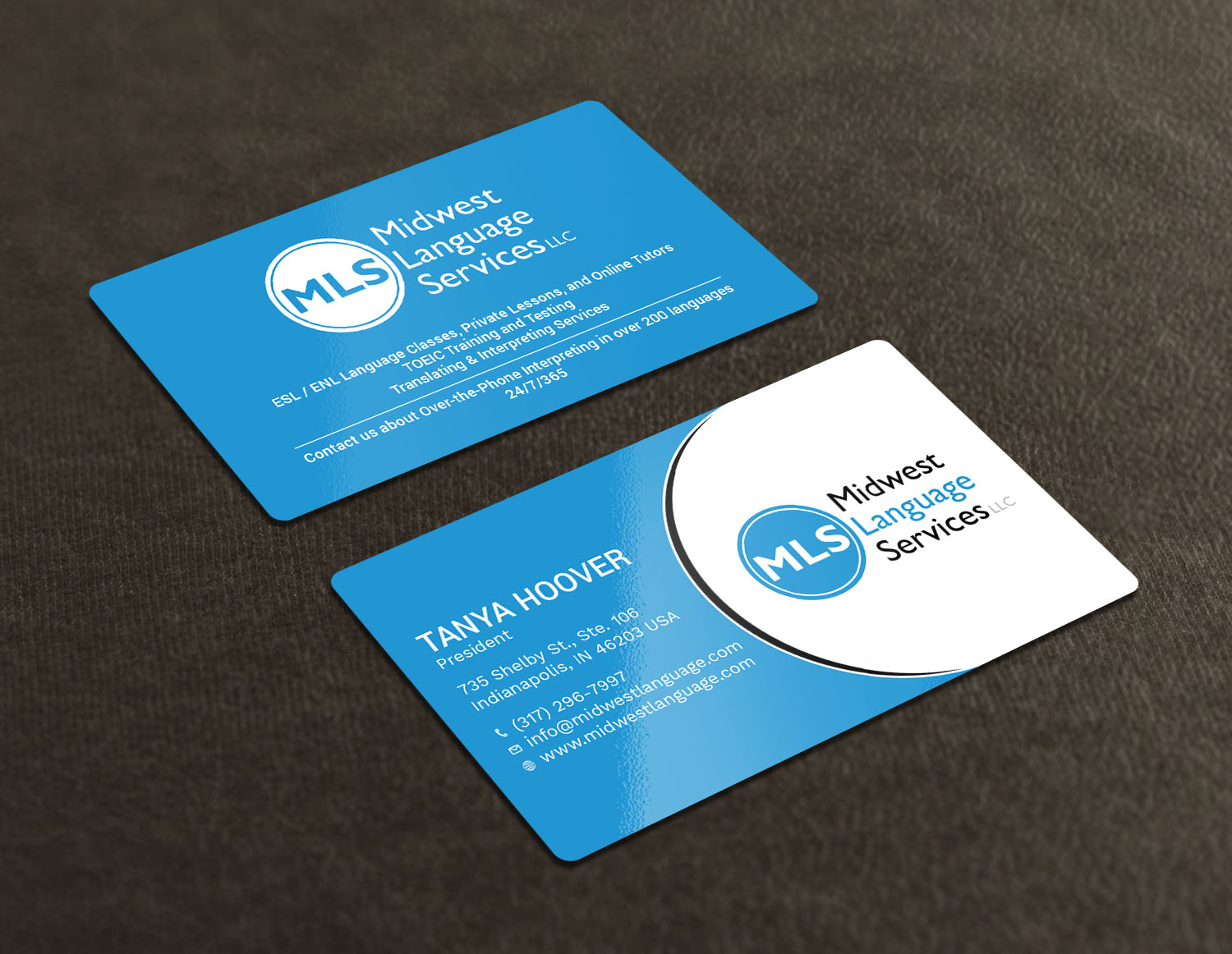 Design de Carte de Visite par Tripti Ranjan Gain pour Midwest Language Services, LLC | Design #17735761