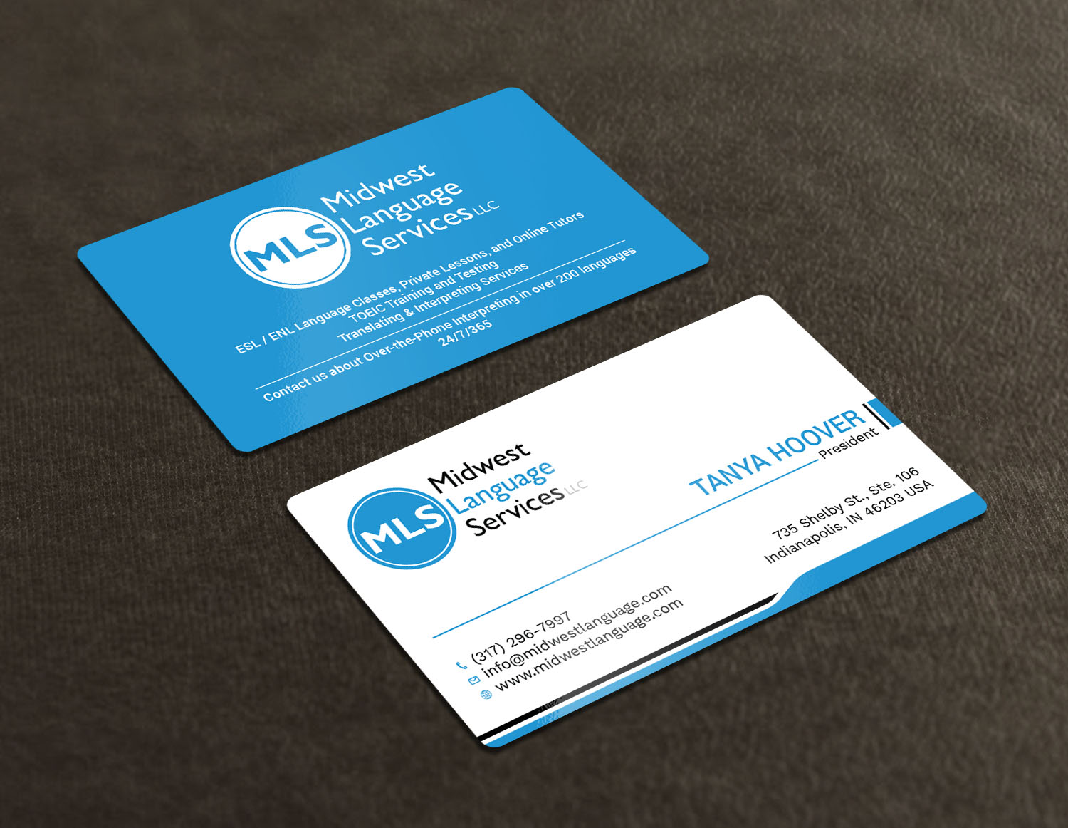 Business Card Design by Tripti Ranjan Gain for Midwest Language Services, LLC | Design #17735762