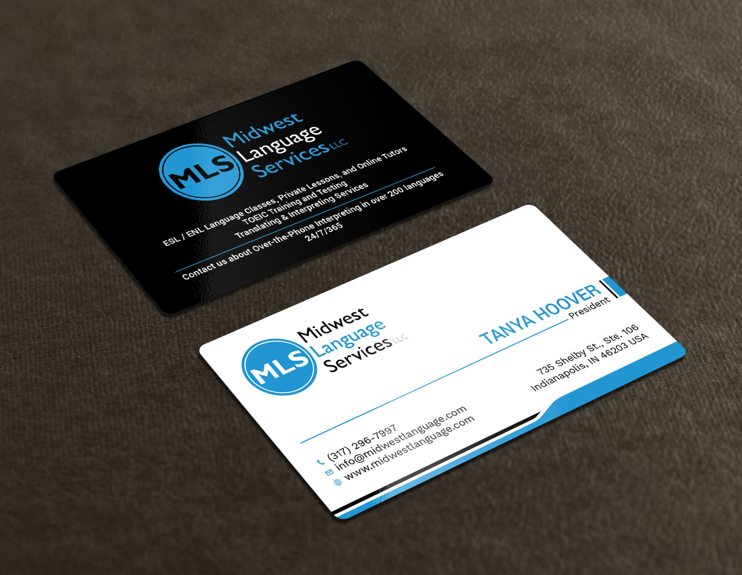 Business Card Design by Tripti Ranjan Gain for Midwest Language Services, LLC | Design #17735763
