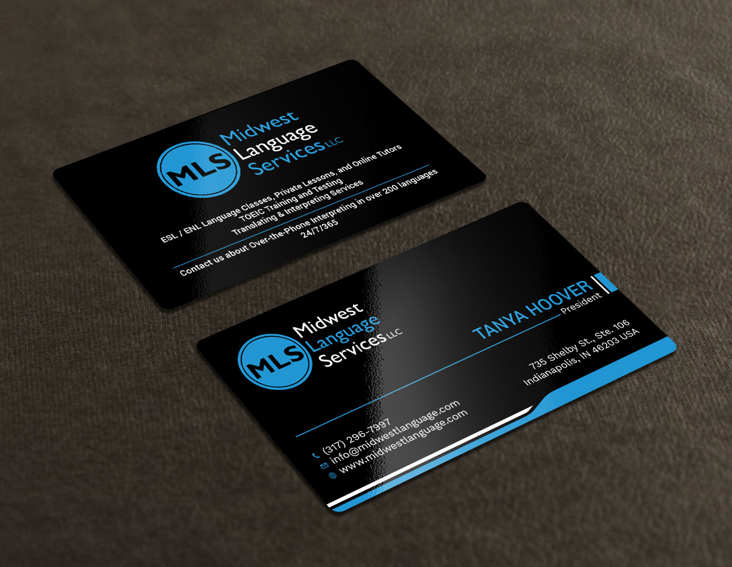 Visitenkarten-Design von Tripti Ranjan Gain für Midwest Language Services, LLC | Design #17735773