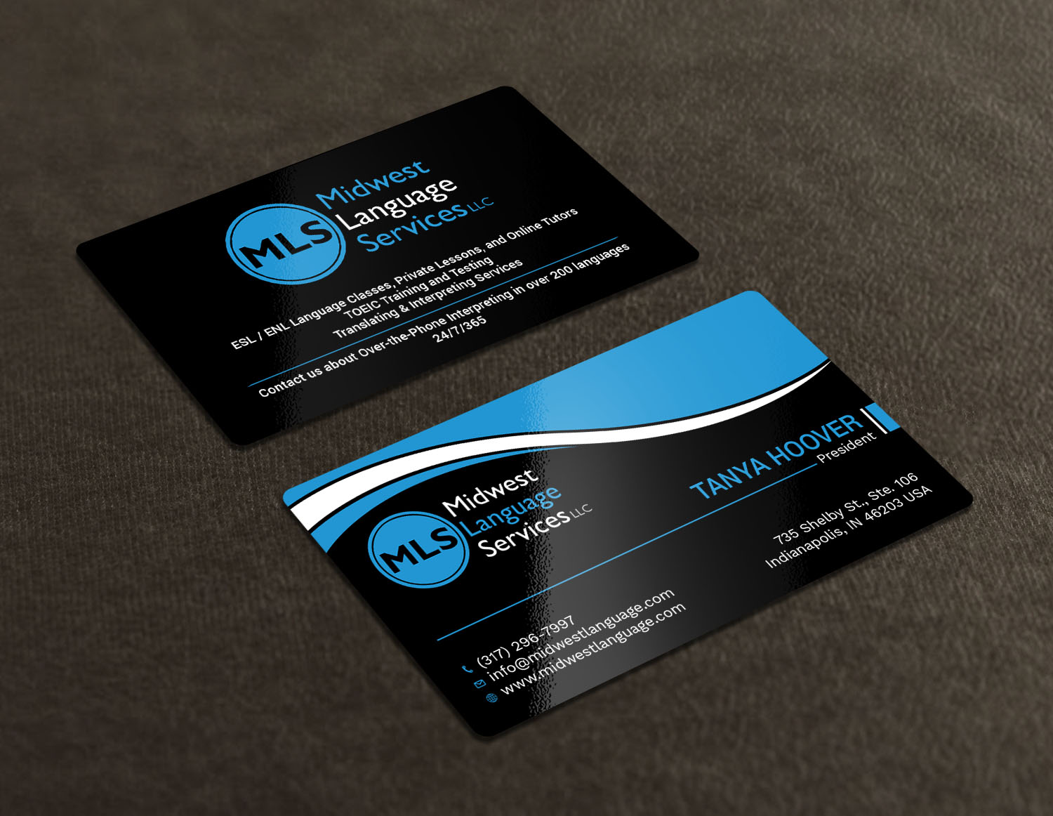 Visitenkarten-Design von Tripti Ranjan Gain für Midwest Language Services, LLC | Design #17735784