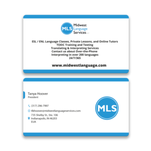 Business Card Design by Caio Designer for Midwest Language Services, LLC | Design: #17759830