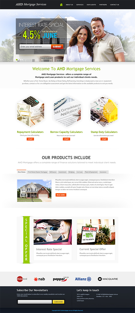 Web Design by Mayank Patel for AHD Mortgage Services | Design #2773501