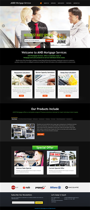 Web Design by Mayank Patel for AHD Mortgage Services | Design #2811450