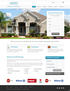 Web-Design von pb für AHD Mortgage Services | Design: #2770197