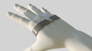 3D design of a mouse controller in the palm of the user's hand | Design 3D par Freddy Jackson