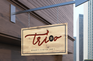 TRIO (There is a centered dot in-between the I and O) | Logo Design by GLDesigns