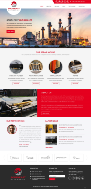 Diseño Web por pb para Southeast Hydraulics | Diseño: #17938354
