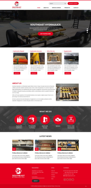 Diseño Web por pb para Southeast Hydraulics | Diseño: #17938355