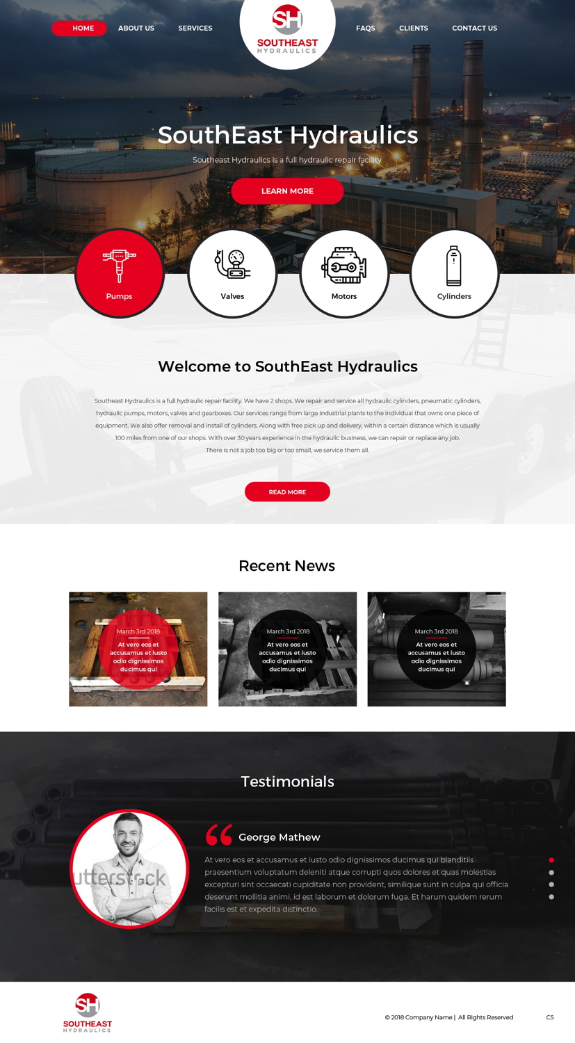 Diseño Web por pb para Southeast Hydraulics | Diseño #17938356