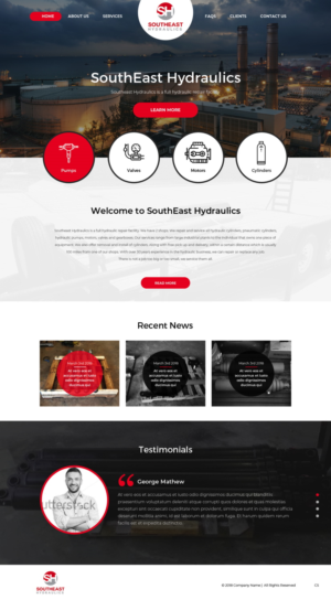 Diseño Web por pb para Southeast Hydraulics | Diseño: #17938356