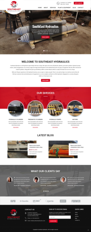 Diseño Web por pb para Southeast Hydraulics | Diseño: #17938357