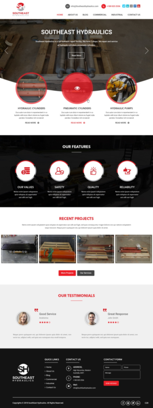 Diseño Web por pb para Southeast Hydraulics | Diseño: #17938360