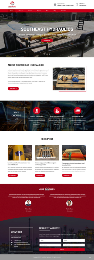 Diseño Web por pb para Southeast Hydraulics | Diseño: #17938362