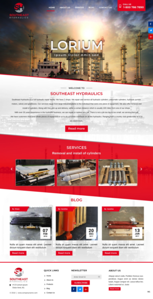 Diseño Web por pb para Southeast Hydraulics | Diseño: #17938370