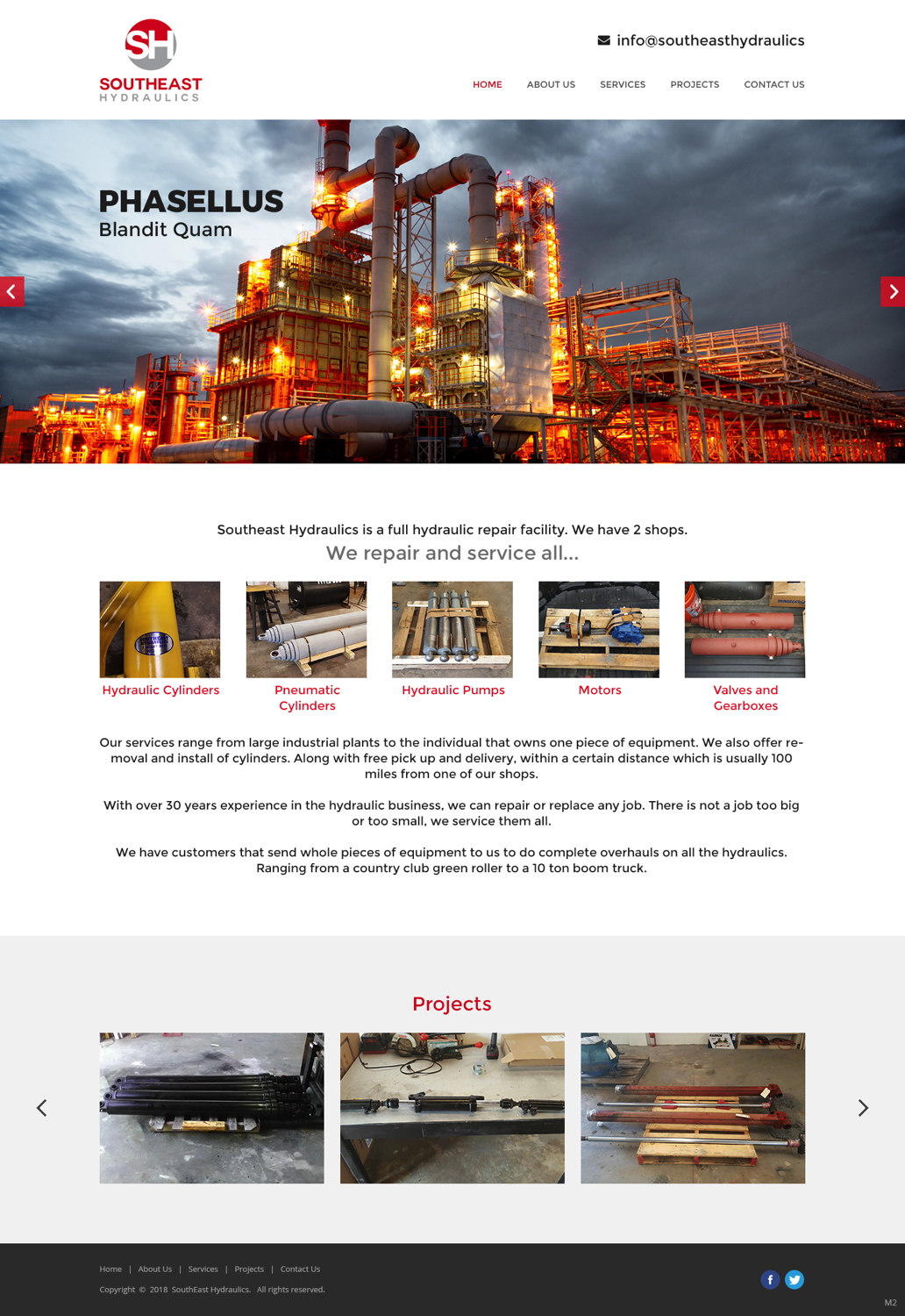 Web Design by pb for Southeast Hydraulics | Design #17938371