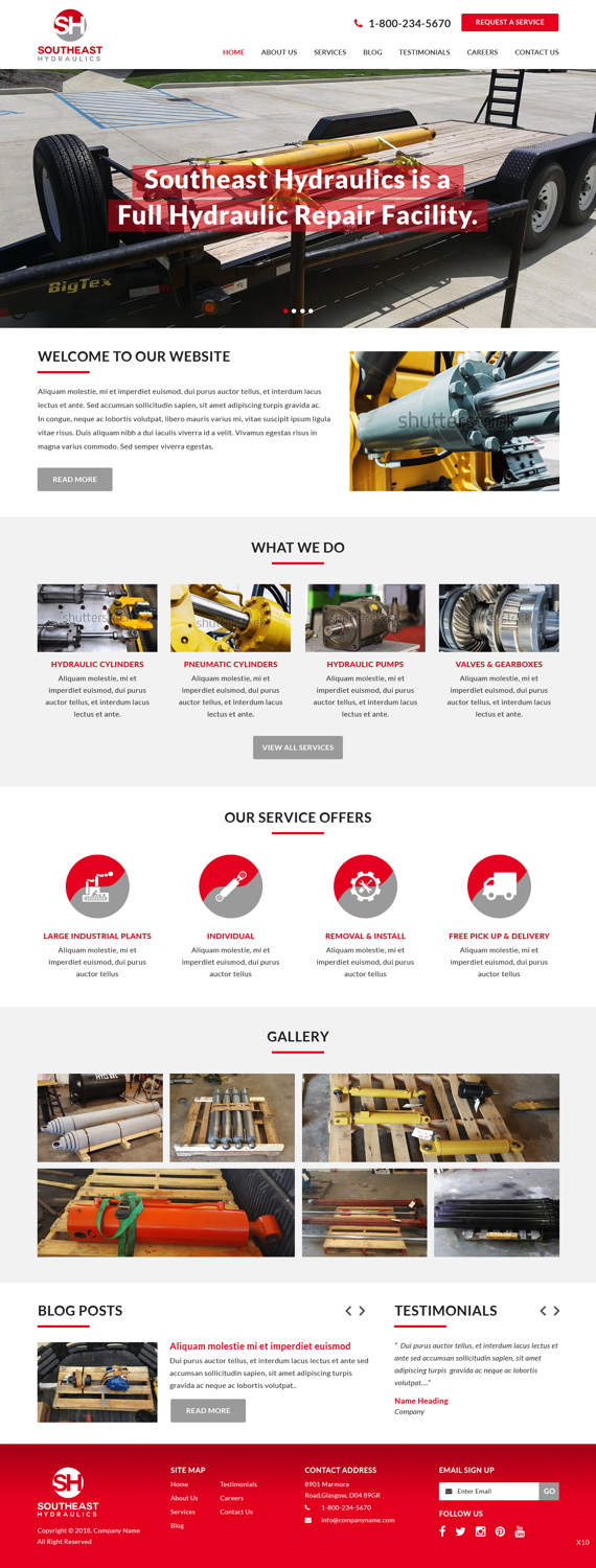 Diseño Web por pb para Southeast Hydraulics | Diseño: #17938372
