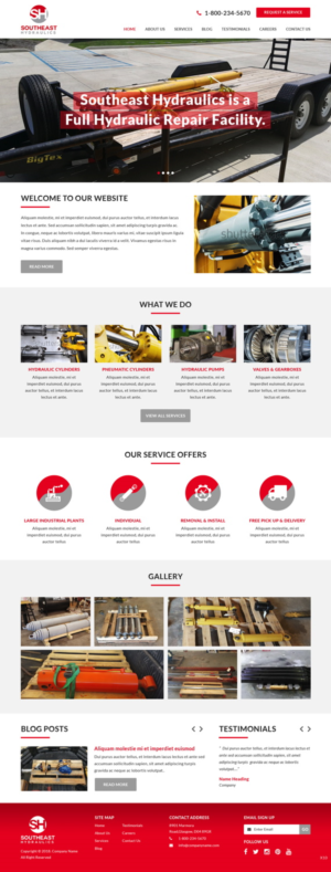 Diseño Web por pb para Southeast Hydraulics | Diseño: #17938372