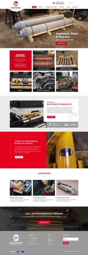 Diseño Web por pb para Southeast Hydraulics | Diseño: #17938374