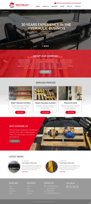 Diseño Web por pb para Southeast Hydraulics | Diseño: #17938375