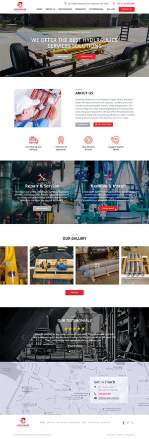 Diseño Web por KyvaDos para Southeast Hydraulics | Diseño #17997193