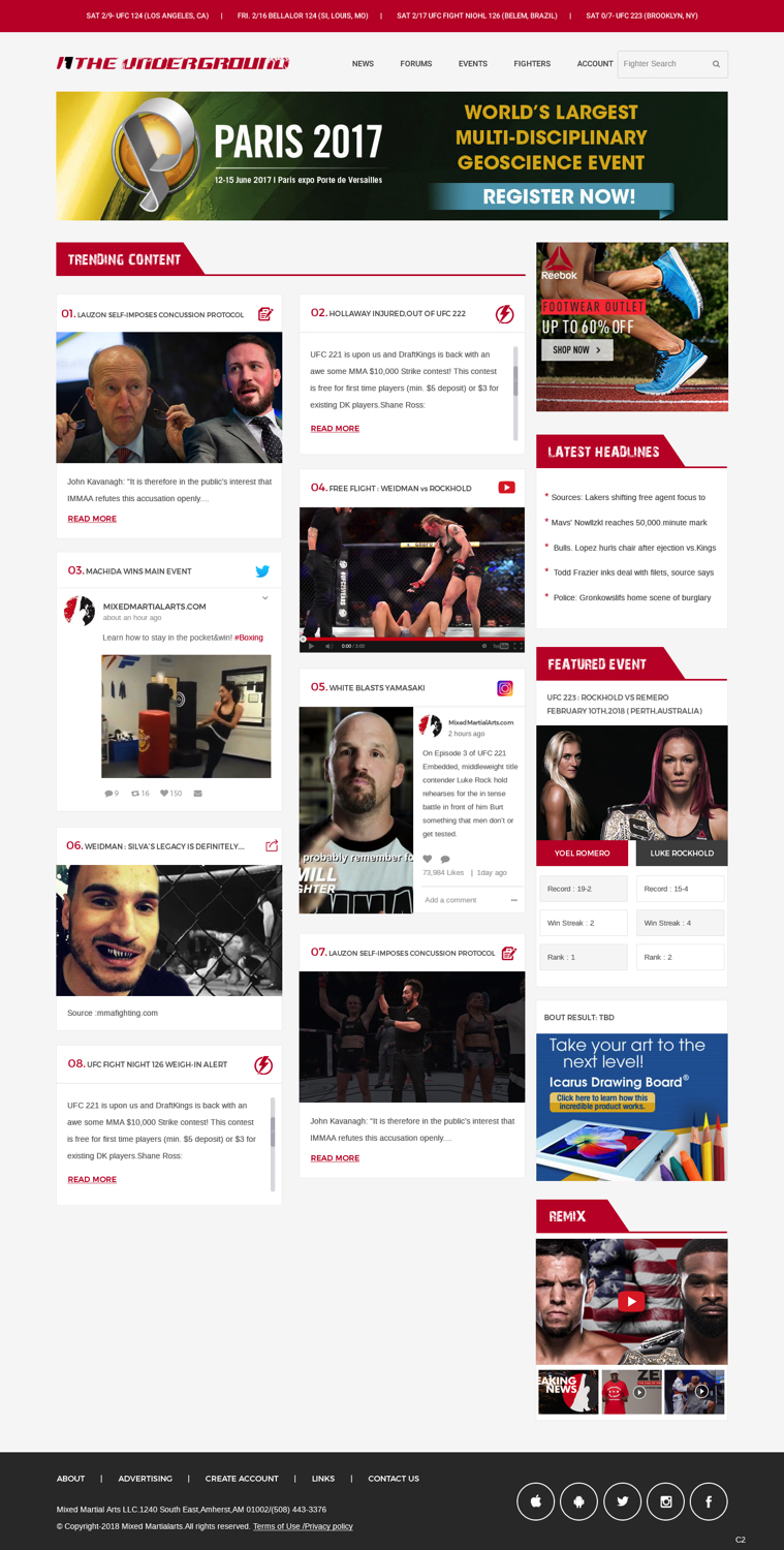 Web-Design von pb für Mixedmartialarts LLC | Design #17748988