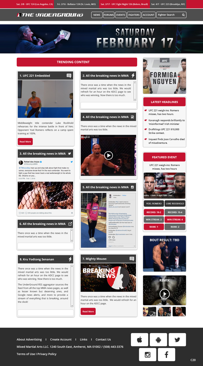 Web-Design von pb für Mixedmartialarts LLC | Design #17748991