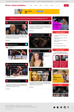 Web Design by pb for Mixedmartialarts LLC | Design: #17748994