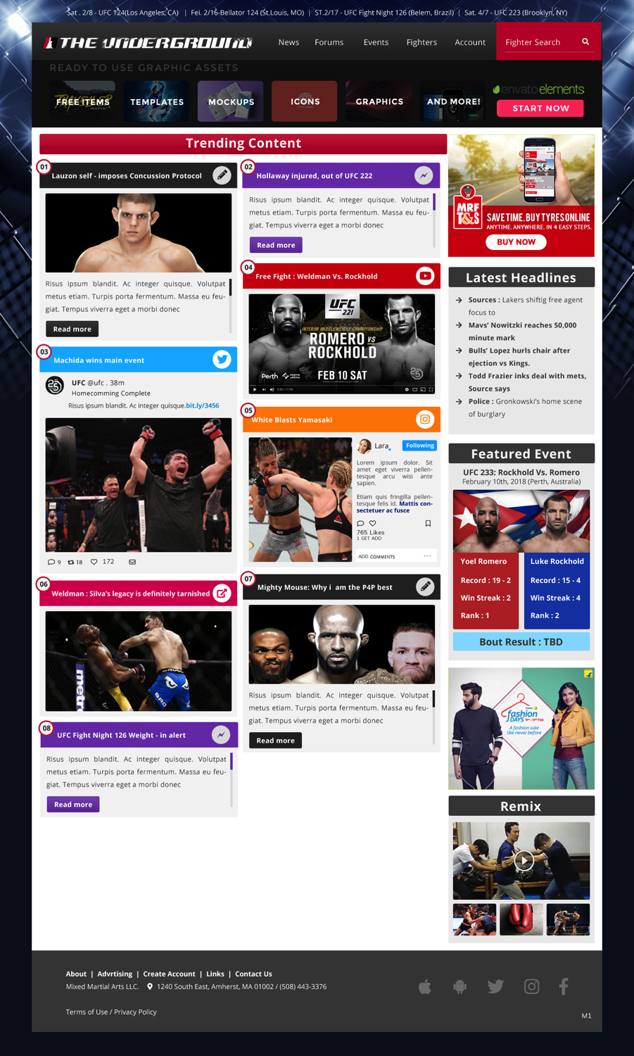 Web-Design von pb für Mixedmartialarts LLC | Design #17748997