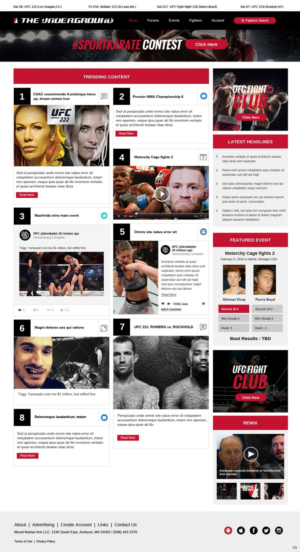 Web Design by pb for Mixedmartialarts LLC | Design: #17767868