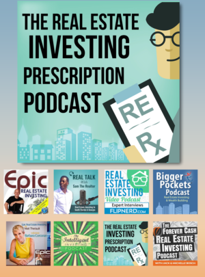 Podcast Design by Kristina Andonoff for The Real Estate Investing Prescription Podcast | Design: #17849579