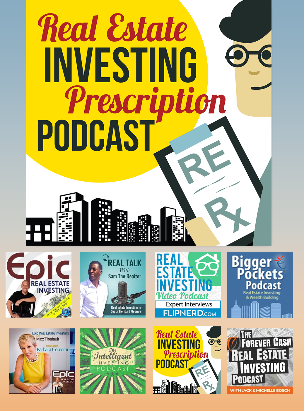 Podcast Design by Kristina Andonoff for The Real Estate Investing Prescription Podcast | Design #17851239
