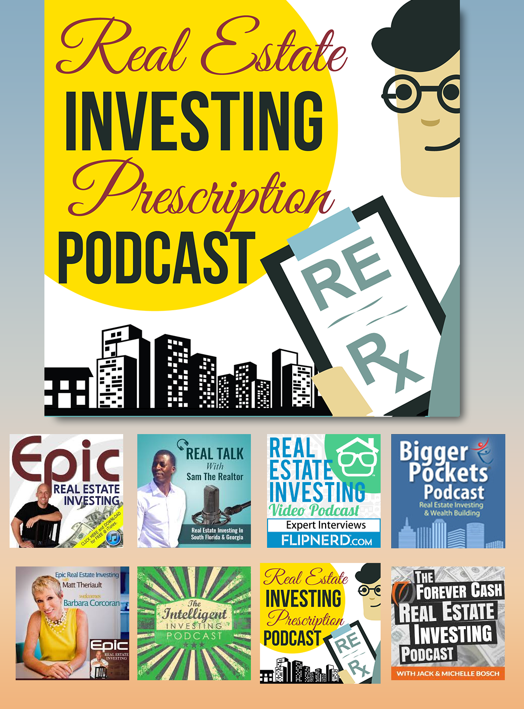 Podcast Design by Kristina Andonoff for The Real Estate Investing Prescription Podcast | Design #17851240