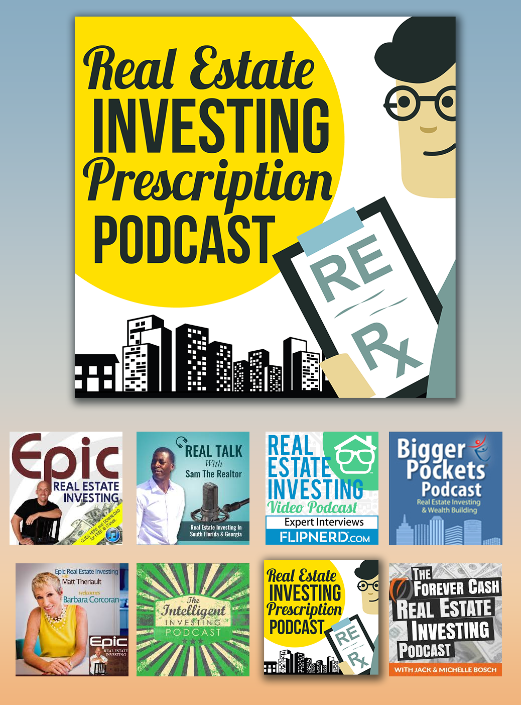 Podcast Design by Kristina Andonoff for The Real Estate Investing Prescription Podcast | Design #17851242