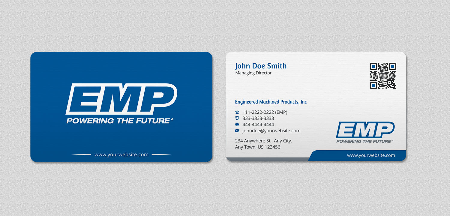 Business Card Design by INDIAN_Ashok for Engineered Machined Products, Inc | Design #17740622