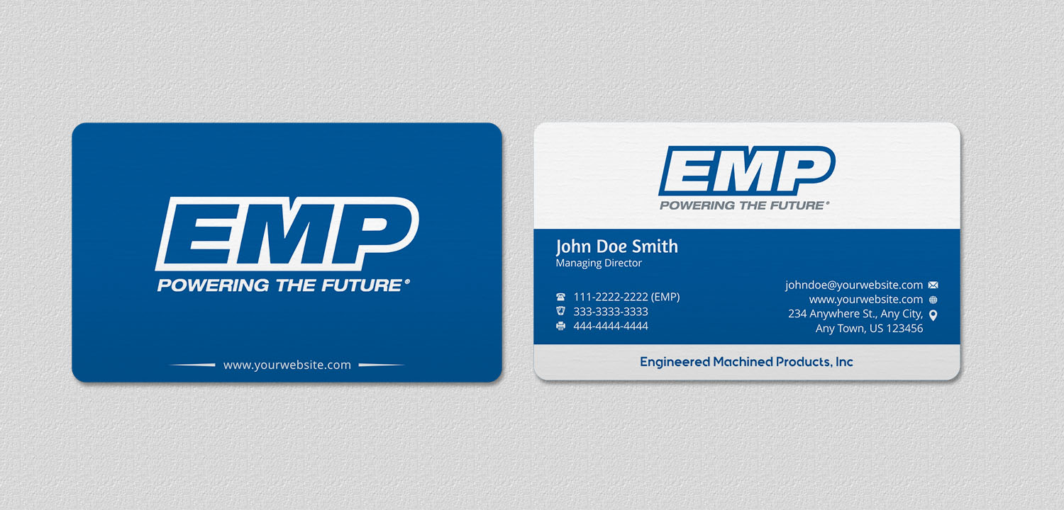 Business Card Design by INDIAN_Ashok for Engineered Machined Products, Inc | Design #17740629
