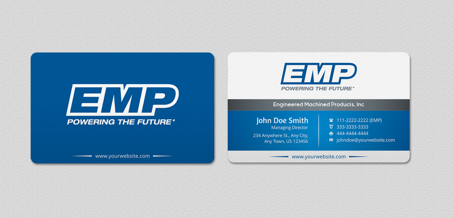 Business Card Design by INDIAN_Ashok for Engineered Machined Products, Inc | Design #17740632