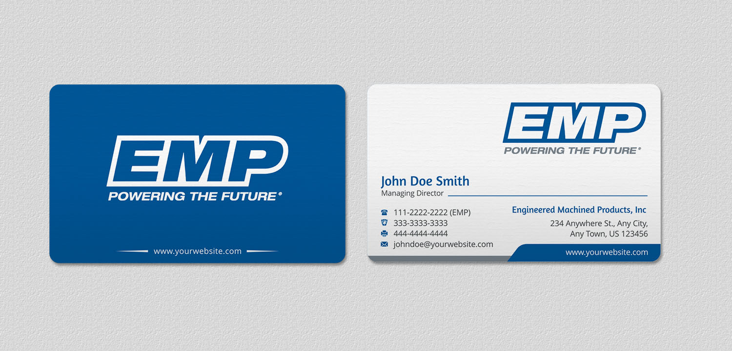 Business Card Design by INDIAN_Ashok for Engineered Machined Products, Inc | Design #17740636
