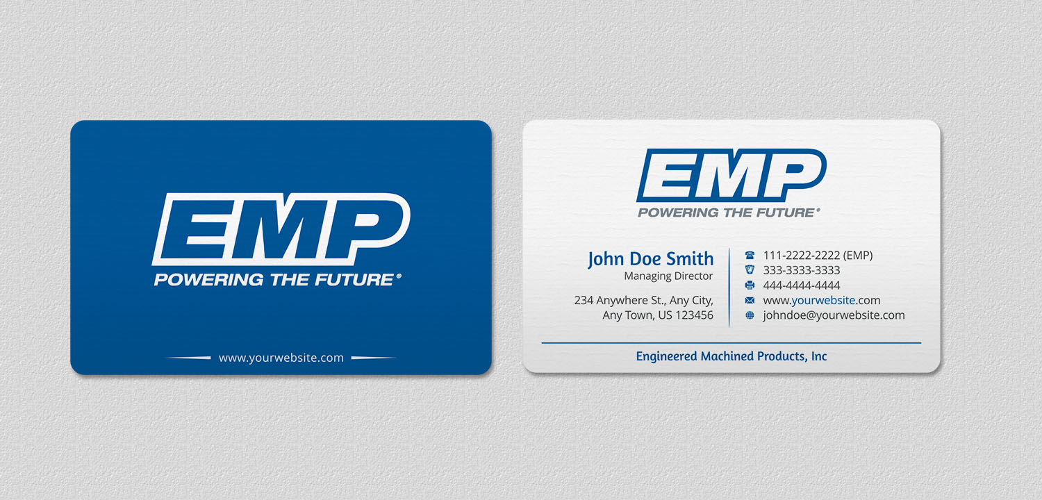 Business Card Design by INDIAN_Ashok for Engineered Machined Products, Inc | Design #17740642