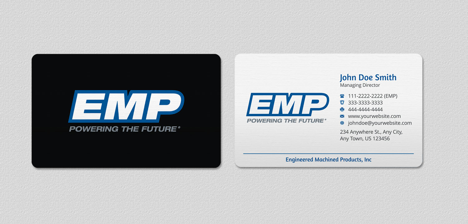 Business Card Design by INDIAN_Ashok for Engineered Machined Products, Inc | Design #17740659