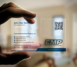Business Card Design by INDIAN_Ashok for Engineered Machined Products, Inc | Design: #17740663