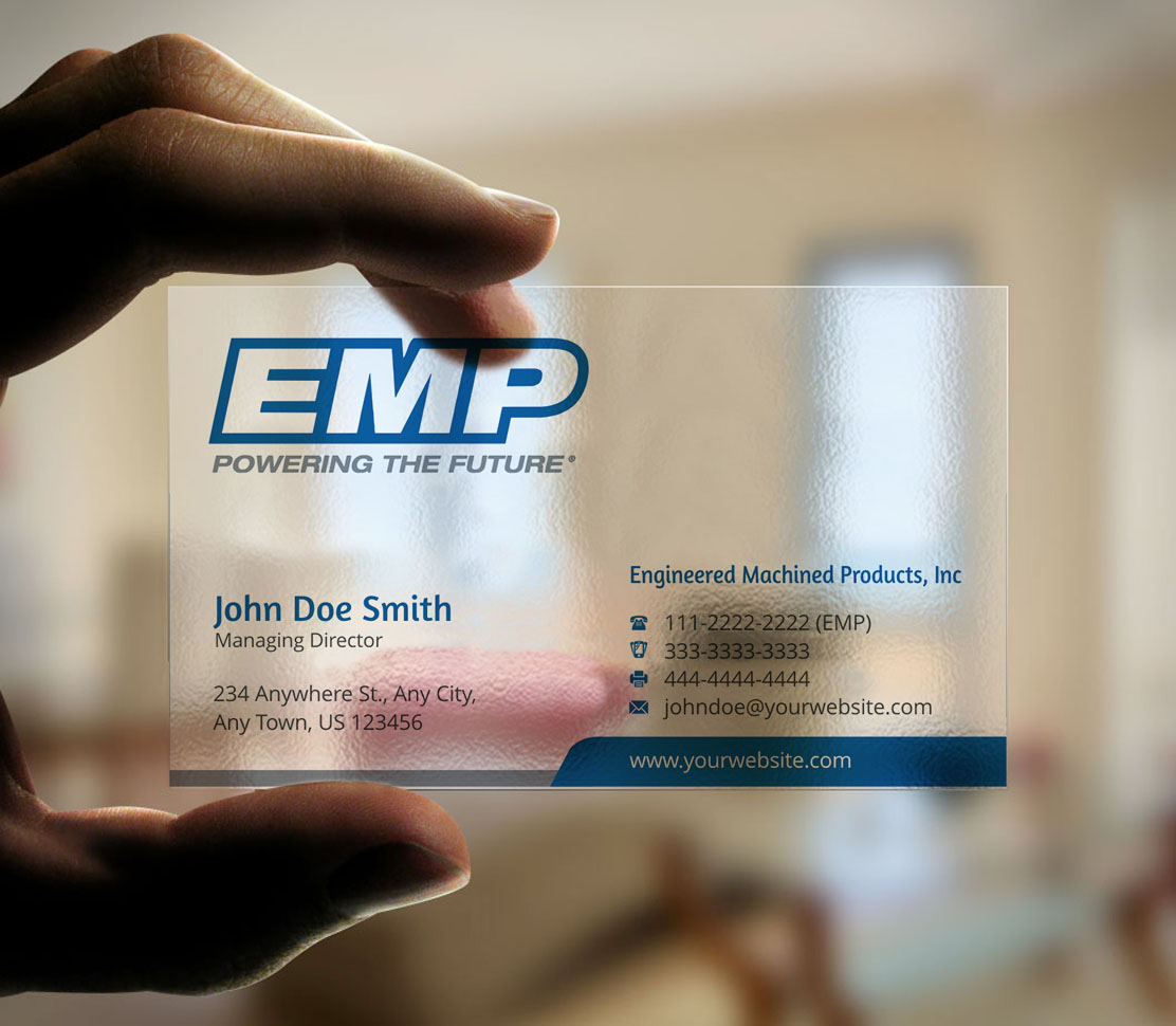 Business Card Design by INDIAN_Ashok for Engineered Machined Products, Inc | Design #17740665