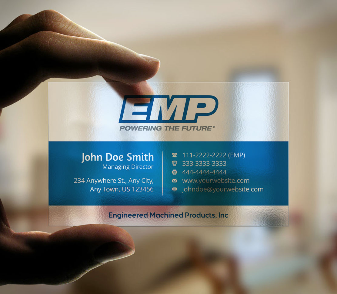 Business Card Design by INDIAN_Ashok for Engineered Machined Products, Inc | Design #17740667